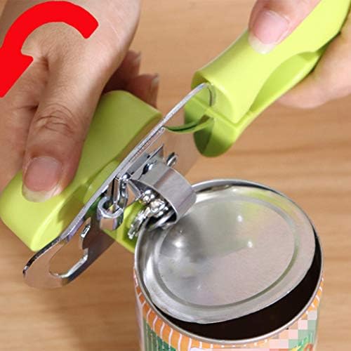 Manual Can Opener for Seniors with Soft Handle and Bottle Opener