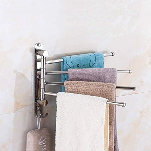 Stylish 4-Arm Stainless Steel Towel Rack