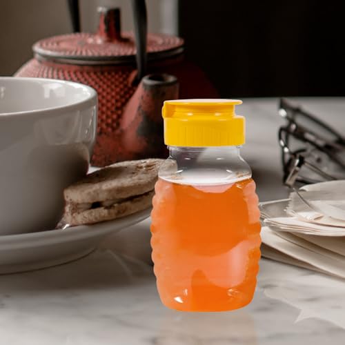 Double Pack 105ml Squeeze Condiment Bottles - Clear Plastic for Honey More