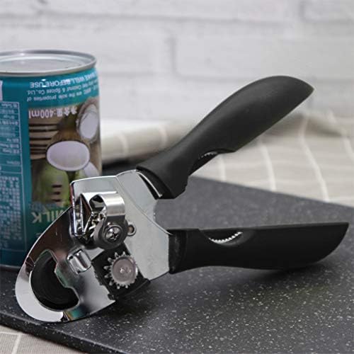 Manual Can Opener for Seniors with Soft Handle and Bottle Opener