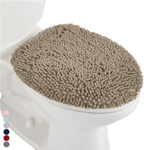 GORILLA GRIP Soft Chenille Toilet Lid Cover