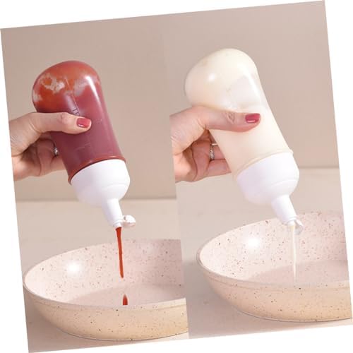 Zerodeko 2-Piece Condiment Squeeze Bottles - Compact Kitchen Storage Solution