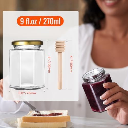 AuroTrends 9oz 6-Pack Honey Jars Set