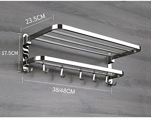 ANNBK Stainless Steel Folding Towel Shelf 48CM