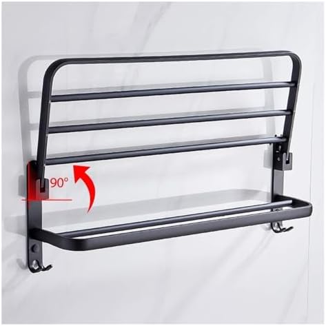 Tistm Aluminum Towel Rack 39cm Black