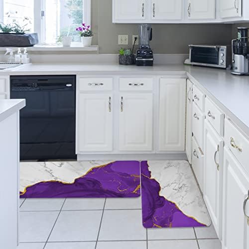 Modern Marble Kitchen Rugs Set