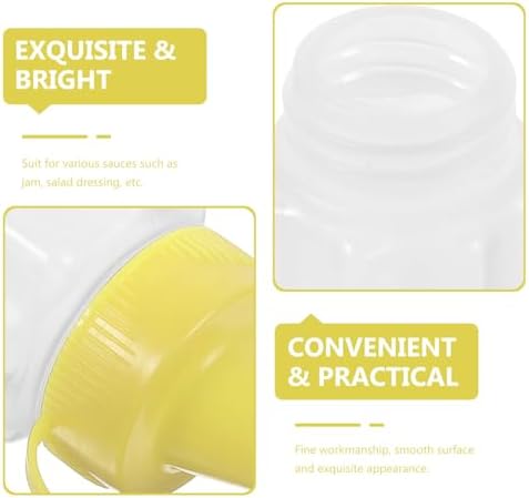 ABOOFAN 4pcs Squeeze Condiment Bottles Yellow