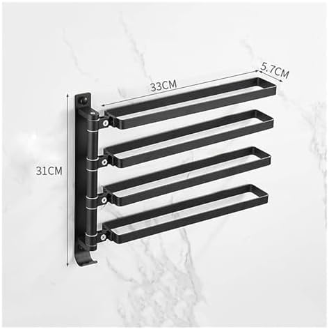 Swivel Towel Bar 4 Arms Aluminum Towel Rack