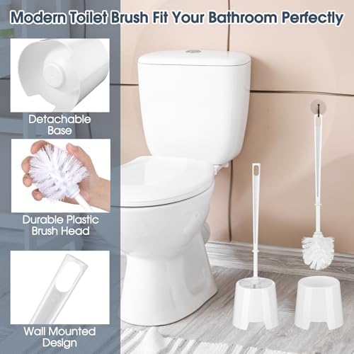 12 Pack Toilet Brushes and Holders Set