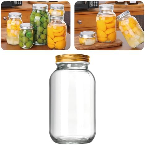 Mason Jars 5oz to 32oz Quart Wide Mouth With Airtight Lids