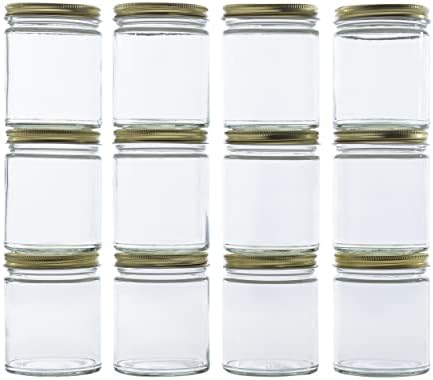 9 Ounce Glass Mason Jars Set of 12