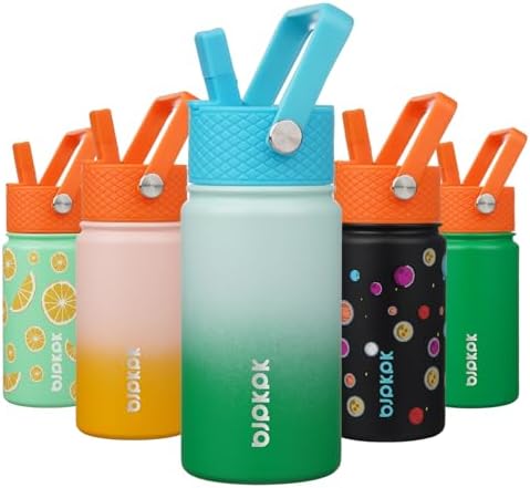 Reusable Insulated Water Bottle with Straw Lid