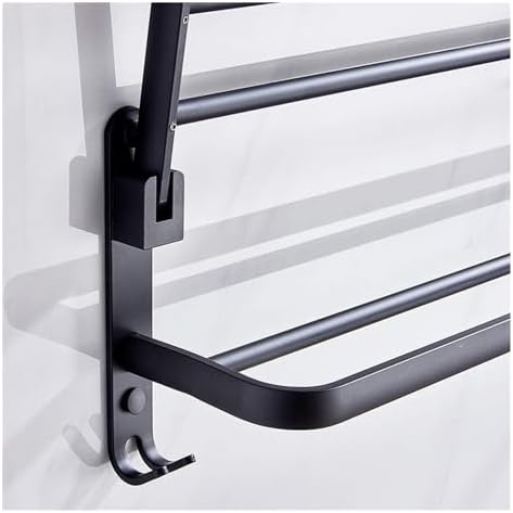 Tistm Aluminum Towel Rack 39cm Black