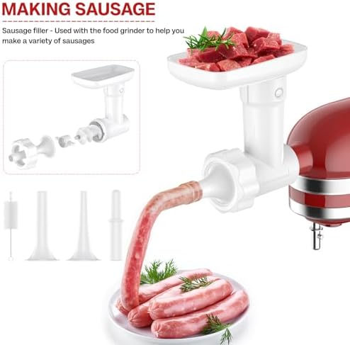 Cofun Meat Grinder Set for KitchenAid Mixer White