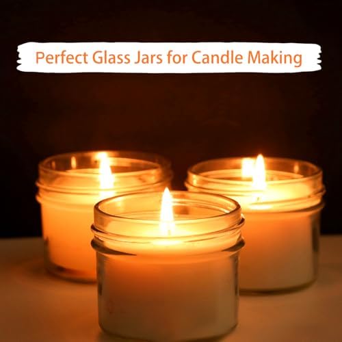 AuroTrends Small Mason Jars 4 oz 12Pcs with Regular Lids
