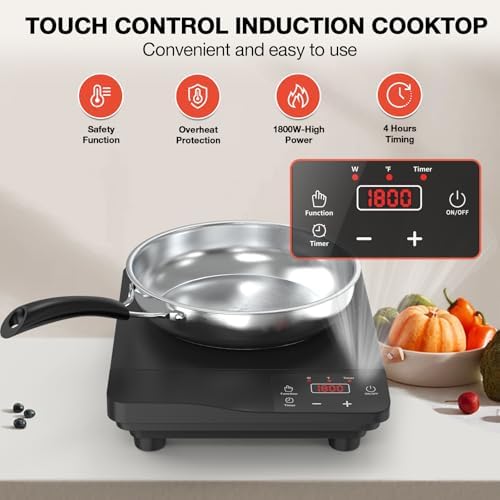 1800W Induction Cooktop with Fry Pan