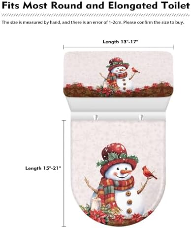 Christmas Decorations Toilet Lid Snowman Sets