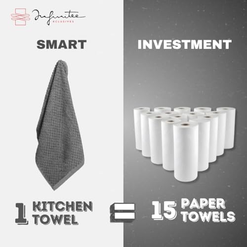Infinitee Xclusives - Ultra Soft Absorbent 15x25 inch Kitchen Towels