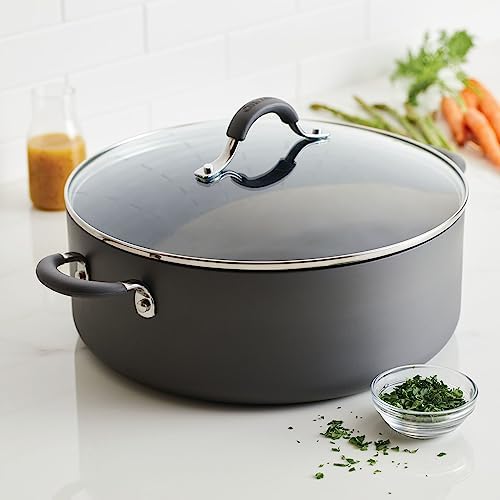 Circulon 83908 Radiance Hard Anodized Stock Pot 75 Quart Gray