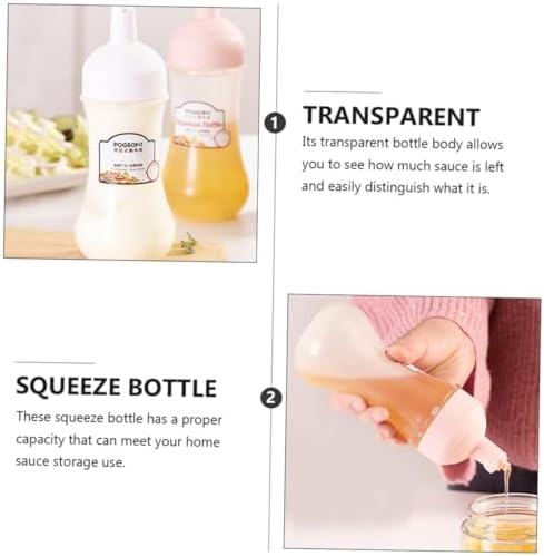 Durable Kitchen Squeeze Bottles - 350ml for Condiments Ketchup and Dressings