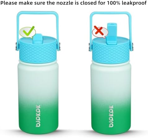 Reusable Insulated Water Bottle with Straw Lid