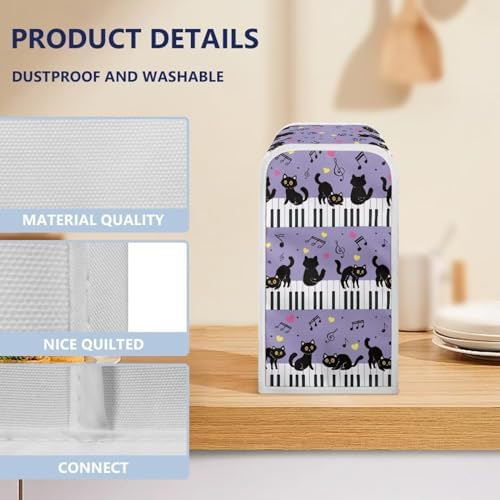 Perfect Protection Style Music Notes Cats Print Can Openers - Small Appliance Cover