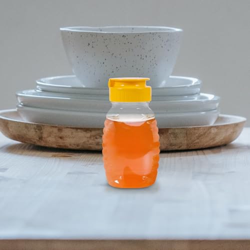 Double Pack 105ml Squeeze Condiment Bottles - Clear Plastic for Honey More