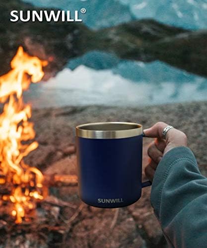 Keep Hot Cold with SUNWILL Insulated Coffee Mug with Lid