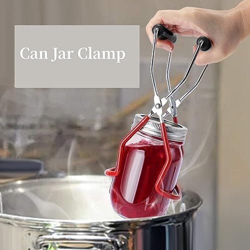 Duokon Canning Jar Lifter Tongs Stainless Steel Jar Lifter with Grip Handle for Glass Jars