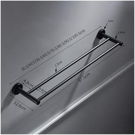 Towel Racks Towel Bar Black Perforated Towel Rack Bathroom Accessory