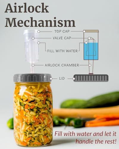 Elementi Fermentation Lids for Mason Jars Set of 2
