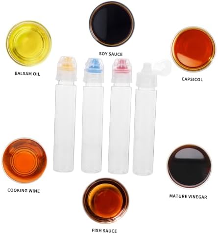 CHILDWEET 8 Pcs Mini Squeeze Condiment Bottles