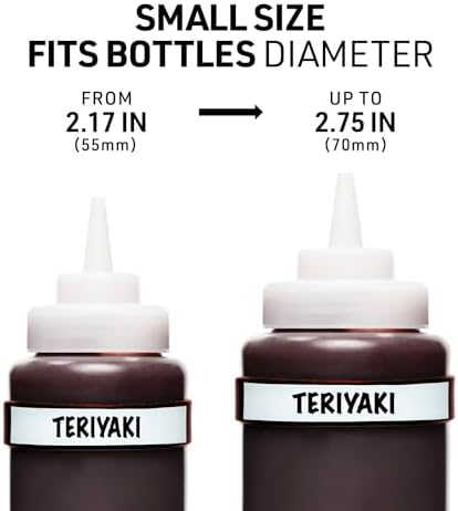 Waterproof Squeeze Bottle Labels 6-Pack Kitchen Bandits Small Brown