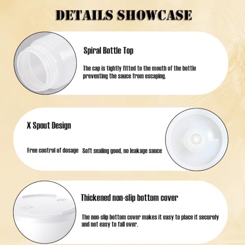MXOYOXM8 Pcs Condiment Squeeze Bottles Set