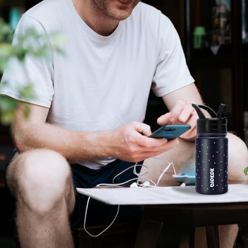 Reusable Insulated Water Bottle with Straw Lid