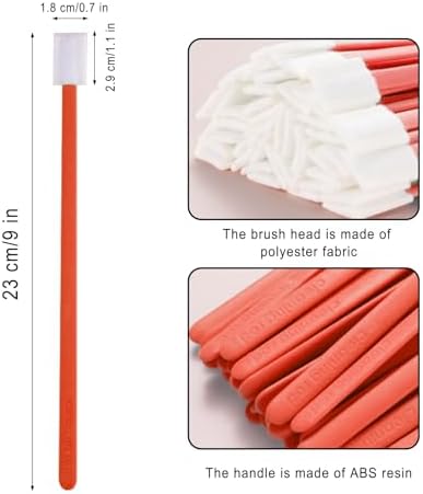 Disposable Crevice Cleaning Brush 100 PCS Red 1