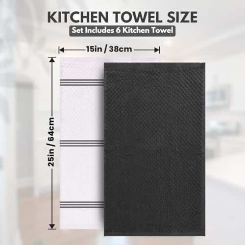 Infinitee Xclusives - Ultra Soft Absorbent 15x25 inch Kitchen Towels