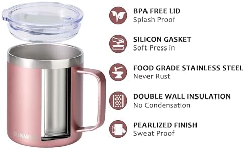 Sturdy Travel Coffee mug with Lid for Ice Hot Drinks