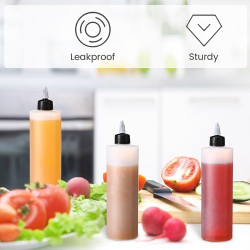 Irenare 30-Pack Condiment Squeeze Bottles