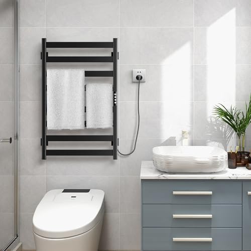 Premium Wall-Mounted Towel Heater with 201 Stainless Steel IPX5 Waterproof Protection