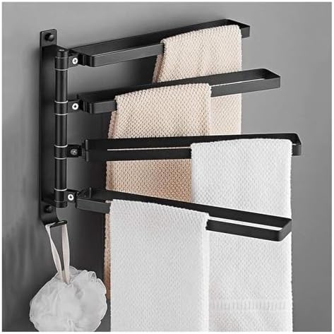 Swivel Towel Bar 4 Arms Aluminum Towel Rack