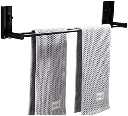 Sturdy Black Aluminum Towel Rack for Bathroom by TiStm