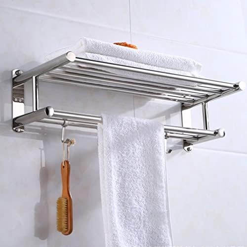 ANNBKA Stainless Steel Wall Mount Towel Holder 40CM - Modern Bathroom Organizer