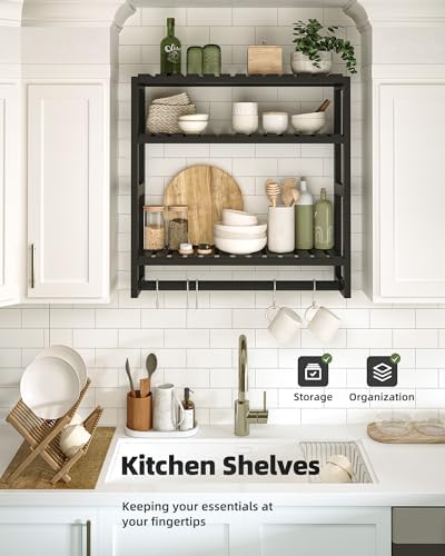 Space-Saving Bamboo Towel Racks for Kitchen and Bathroom Storage