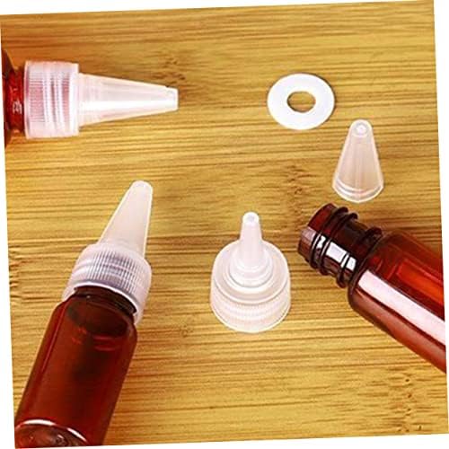 10pc Condiment Squeeze Caps with Reusable Brown Container from SHOWERORO
