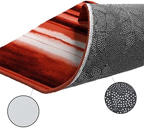 Ombre Red Kitchen Rugs Set - Soft Absorbent Non-Slip