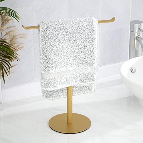 Gold Hand Towel Stand T-Shape Holder for Bathroom Kitchen