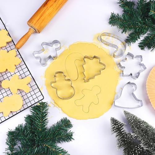 Big Set of 6 Christmas Cookie Cutters for Baking Fun