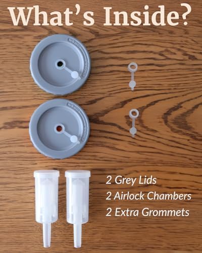 Elementi Fermentation Lids for Mason Jars Set of 2
