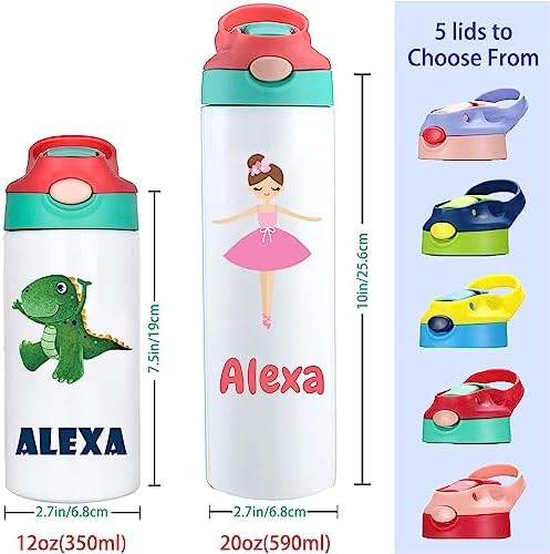 Bring Them Along 12oz Custom Insulated Stainless Steel Water Bottle for Kids
